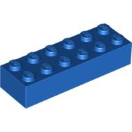 Lego kostka (kostička) 2x6, modrá (245623, 4181139)